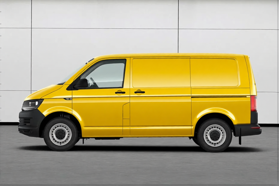 Volkswagen Caddy rendered in Racing Yellow gloss paint