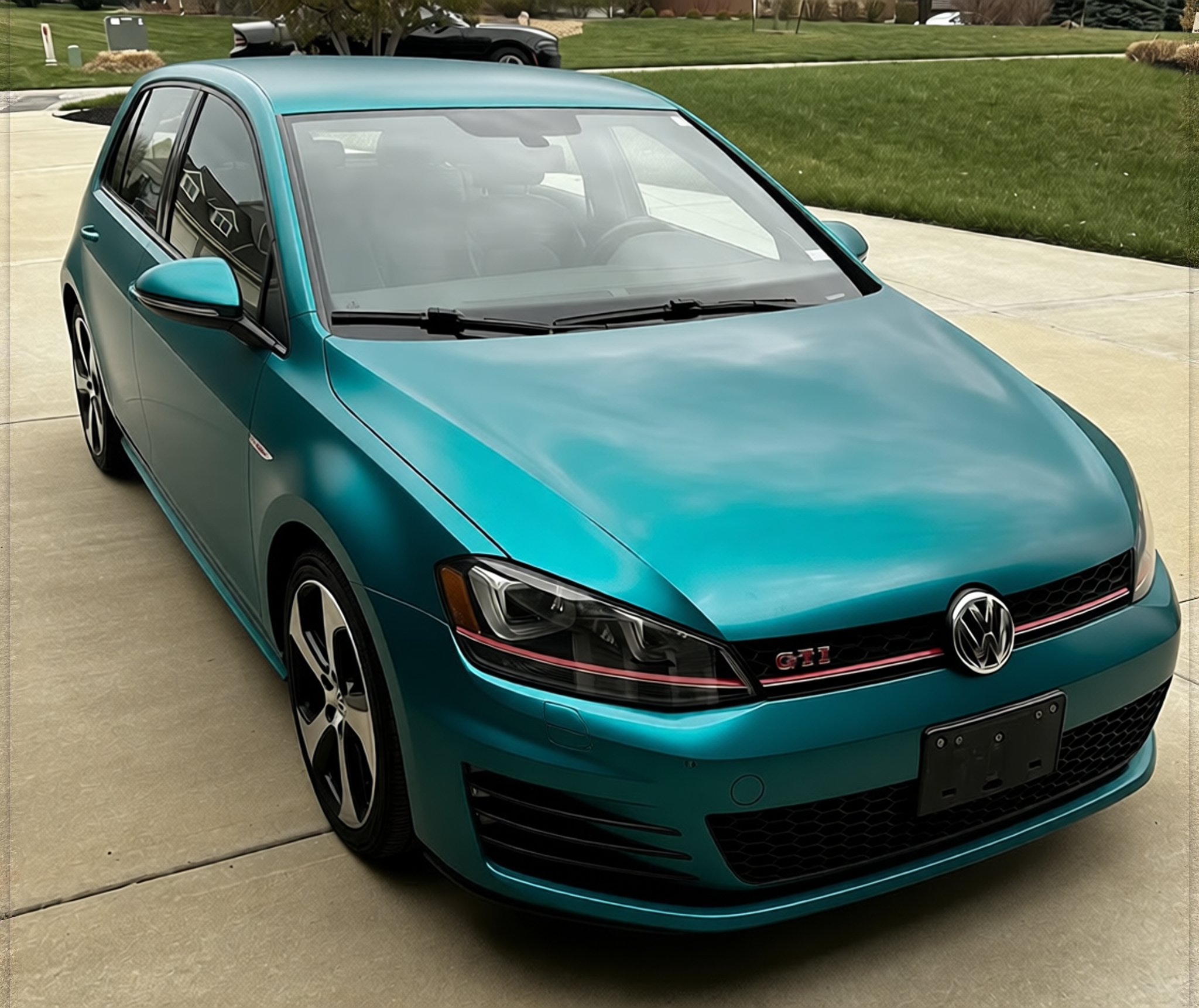 Volkswagen Golf GTI en Super Gloss Era Green gloss wrap