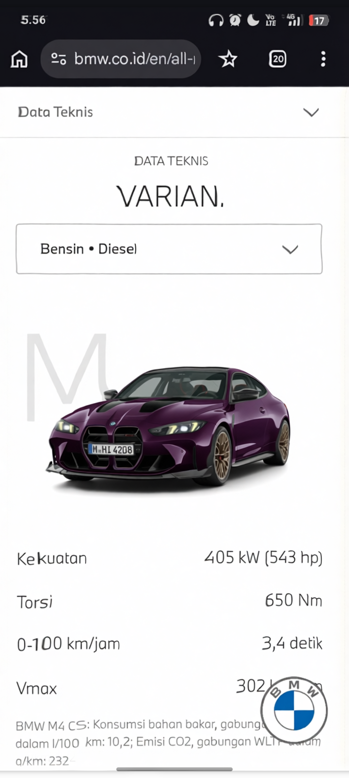 Your car rendered in Midnight Purple gloss paint