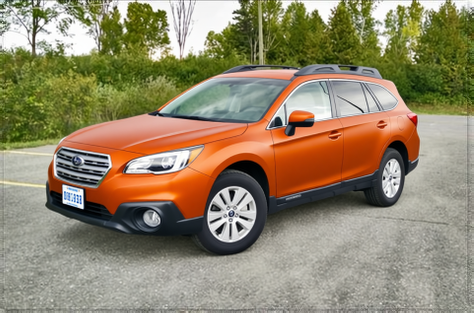 Subaru Outback rendered in Lava Orange matte paint