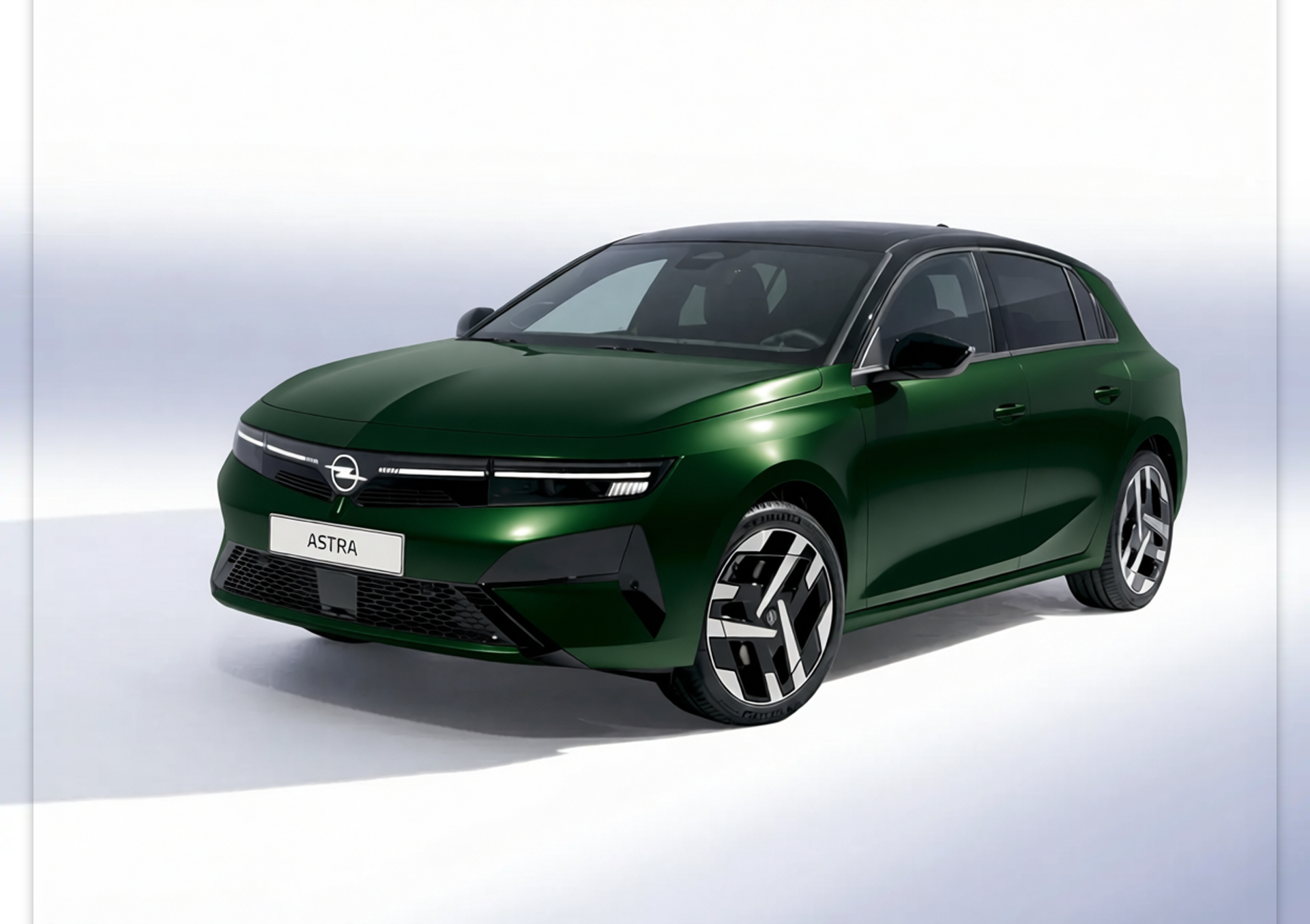 Opel Astra rendered in Camouflage Green gloss wrap