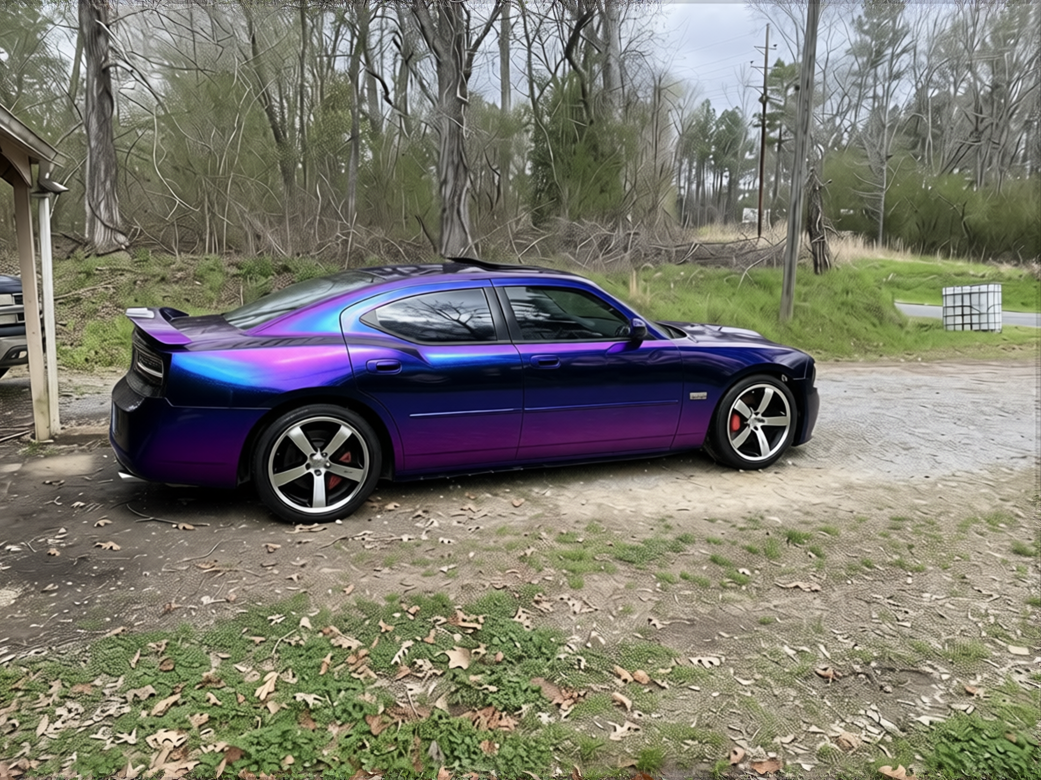 Dodge Charger rendered in Super Gloss Spectrum gloss wrap