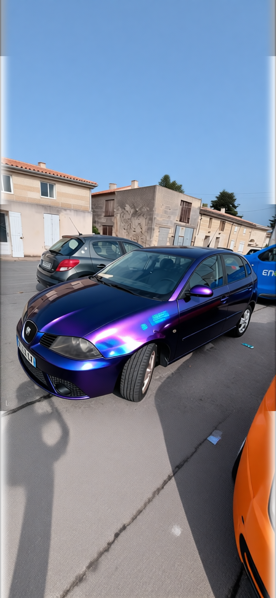 Seat Ibiza rendered in Super Gloss Spectrum gloss wrap