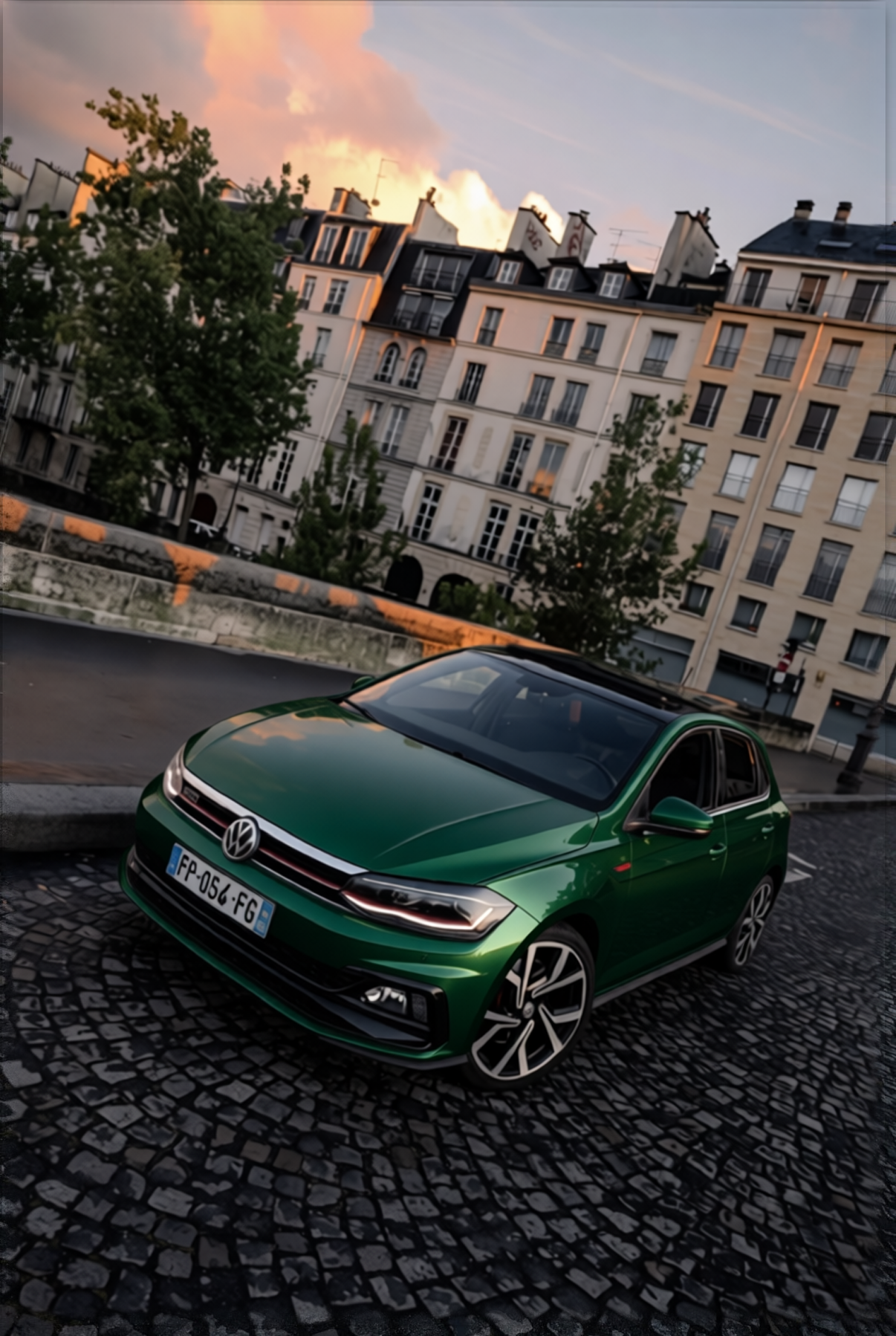 Volkswagen Polo GTI rendered in Gloss Metal Sonoma Green gloss wrap