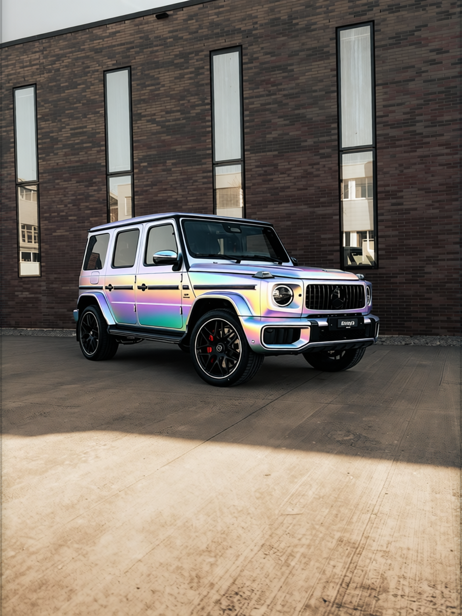 Mercedes-Benz G-Class rendered in Frozen Satin Pearl White gloss wrap