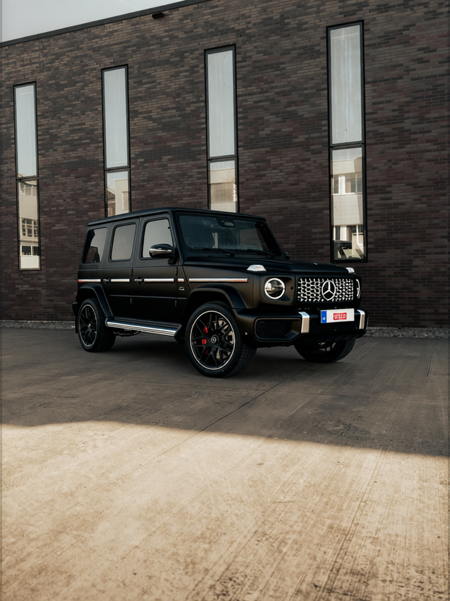 Mercedes-Benz G-Class rendered in Deep Matte Black matte wrap