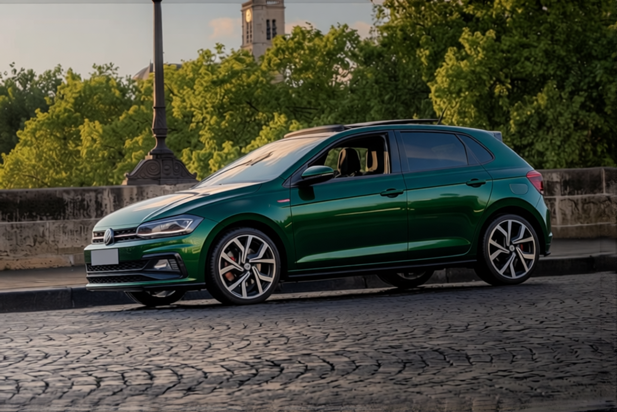 Volkswagen Polo GTI rendered in Gloss Metal Sonoma Green gloss wrap