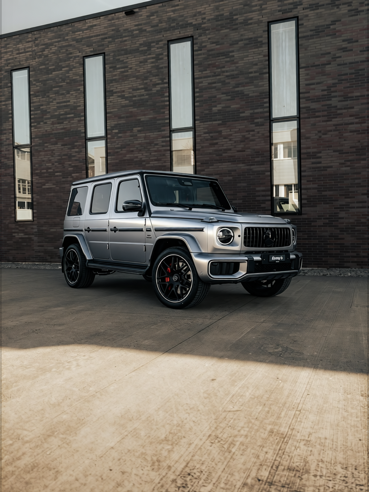 Mercedes-Benz G-Class rendered in Frozen Satin Metallic Grey gloss wrap