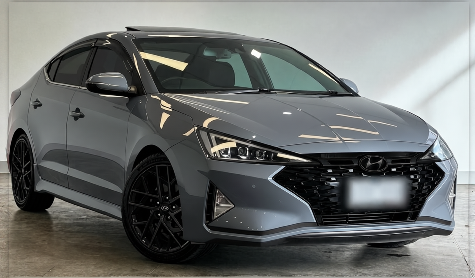 Hyundai Sonata rendered in Nardo Grey gloss paint