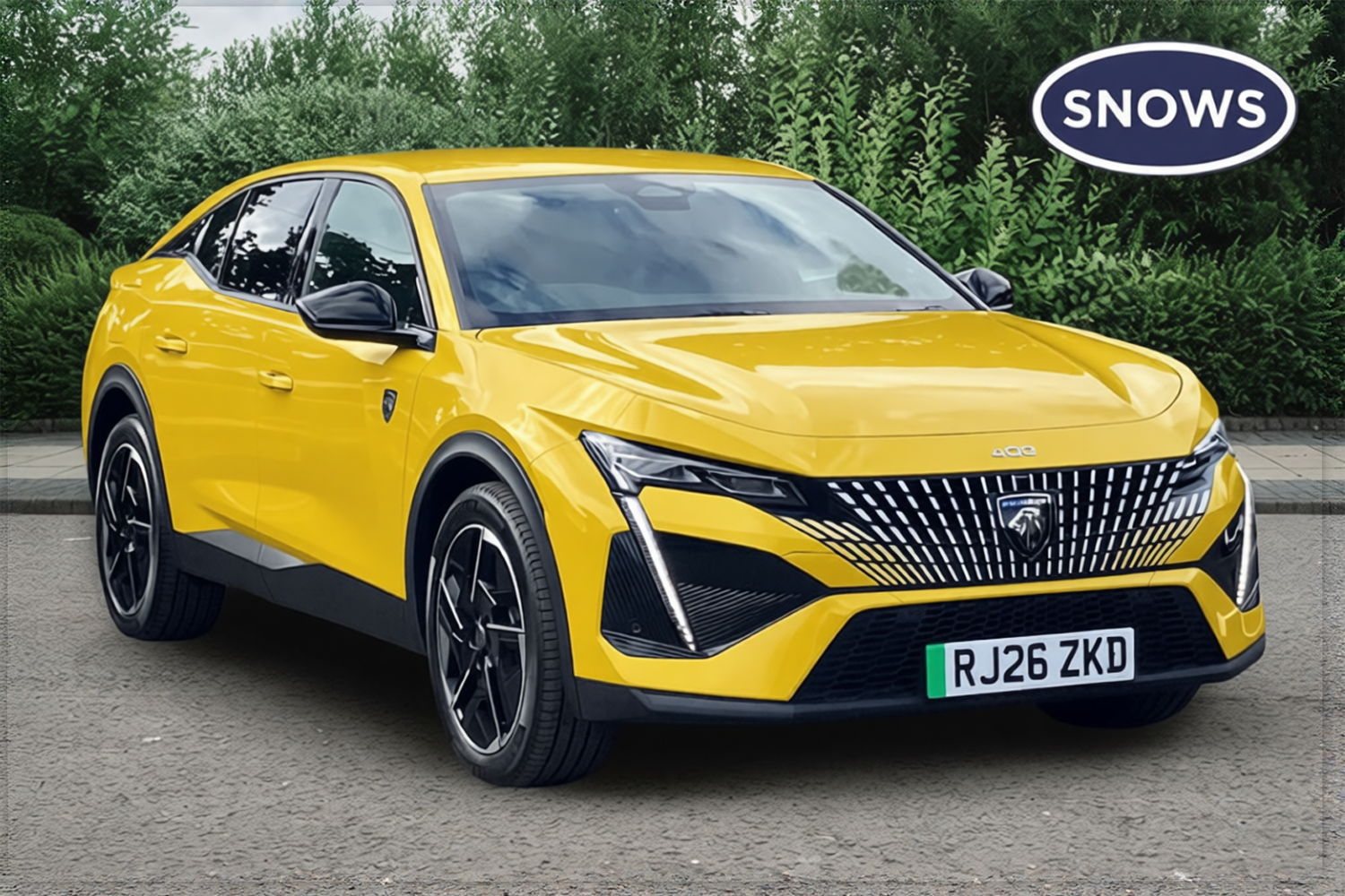 Your car rendered in Racing Yellow gloss paint