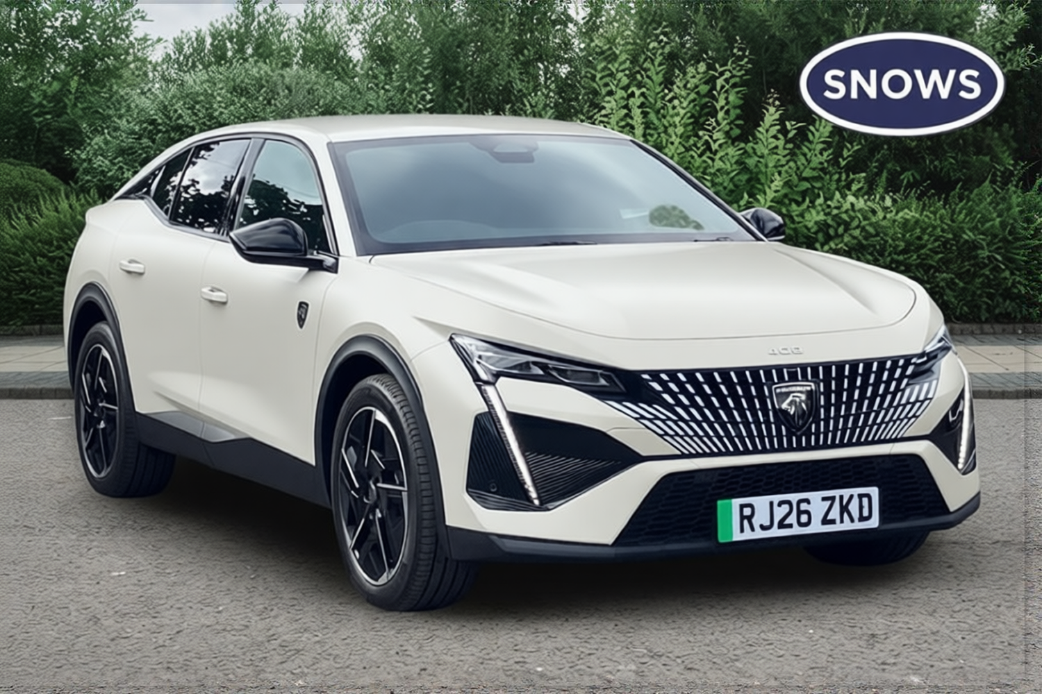 Your car rendered in Pearl White matte paint