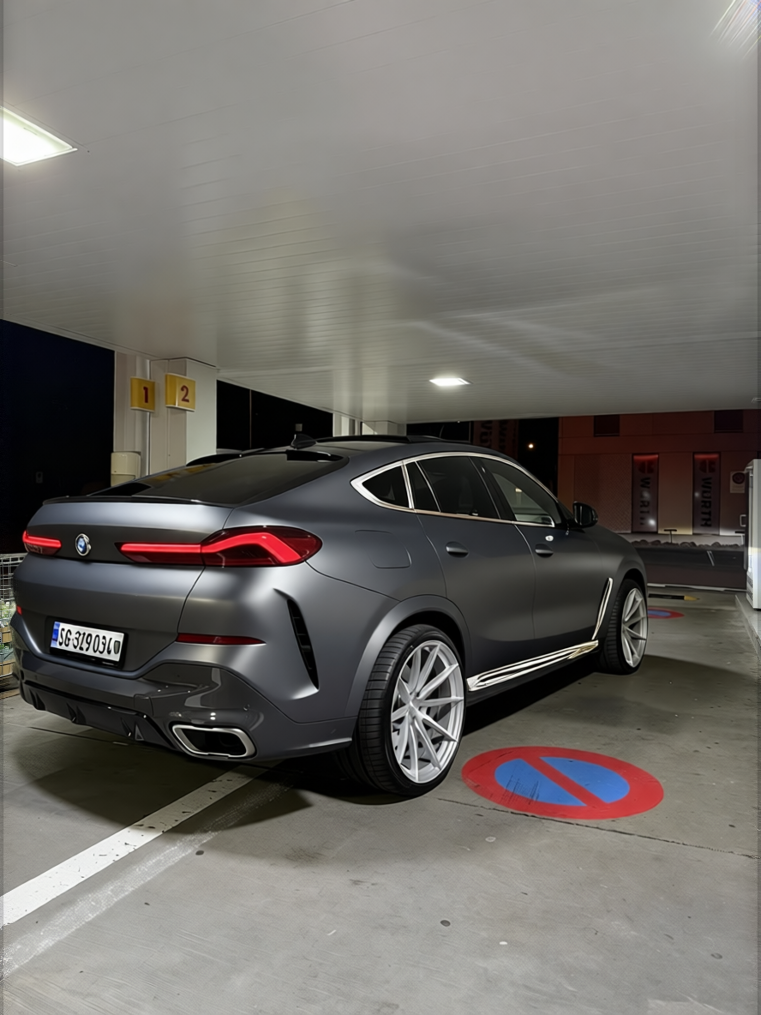 BMW X6 rendered in Shadow Black matte wrap