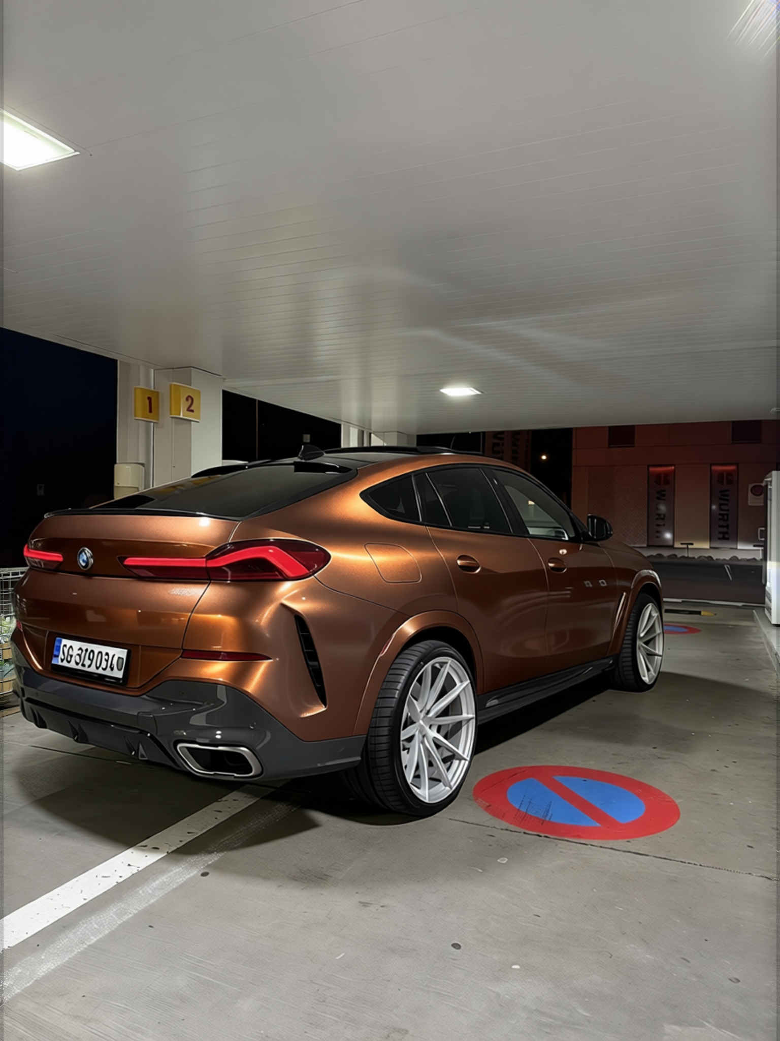 BMW X6 rendered in Gloss Heavy Metallic Brown gloss wrap