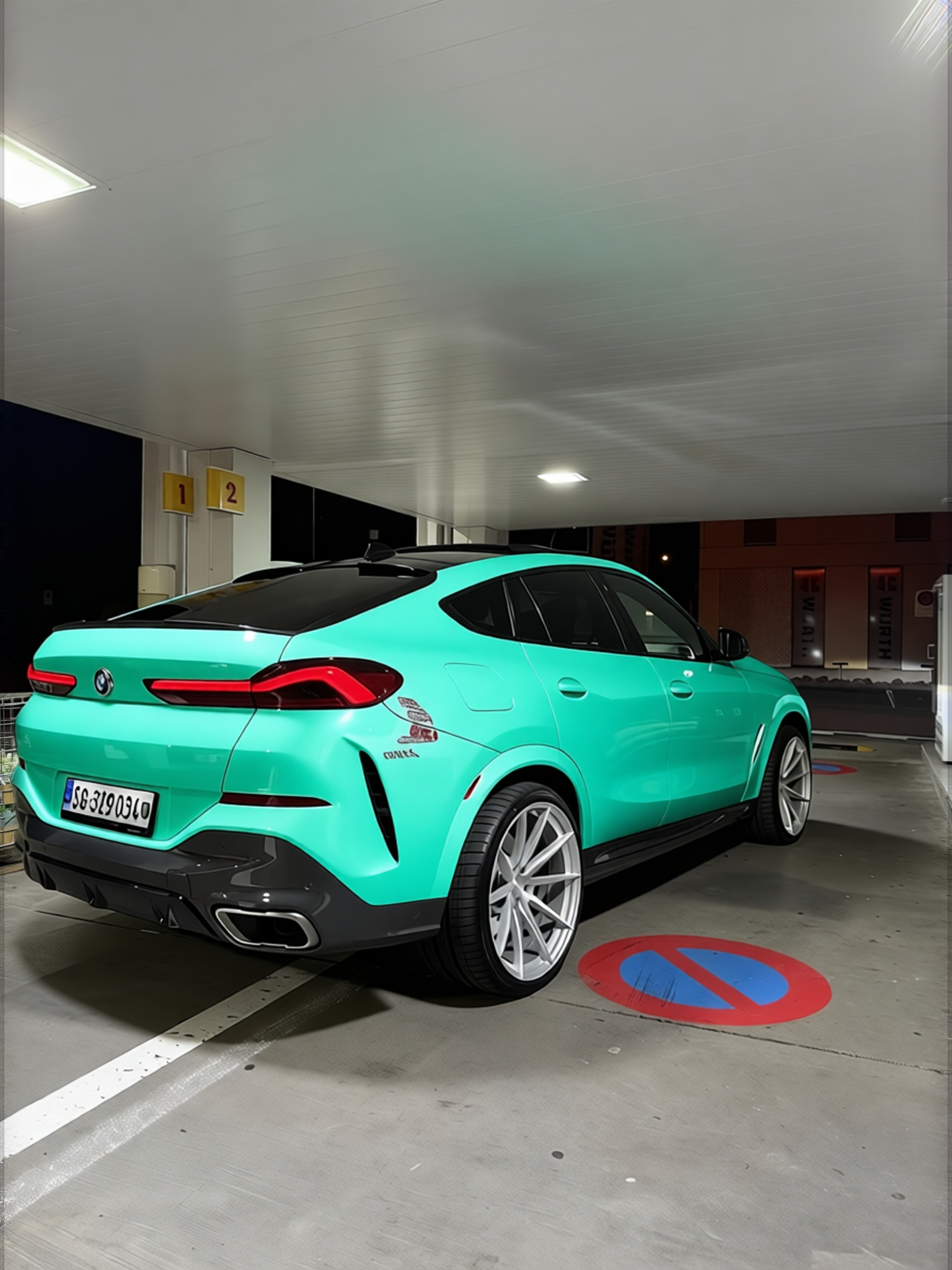 BMW X6 rendered in Super Gloss LB Tiffany Blue gloss wrap