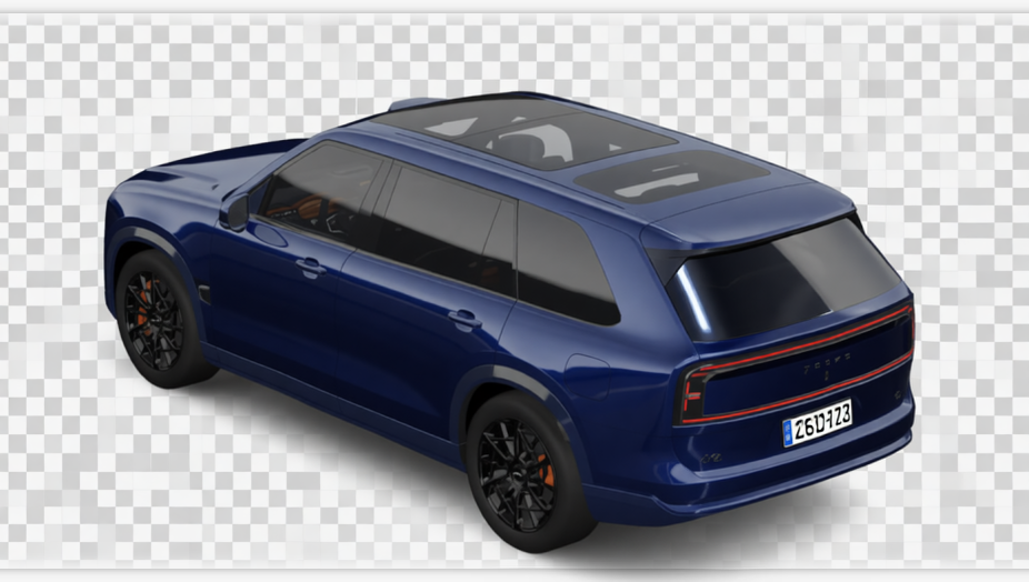 Your car rendered in Deep Navy gloss paint