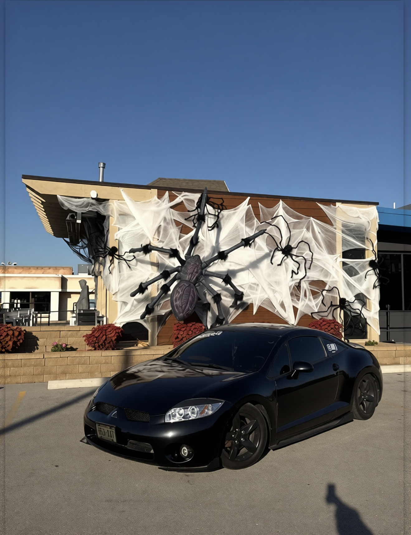 Mitsubishi Eclipse rendered in Black satin paint