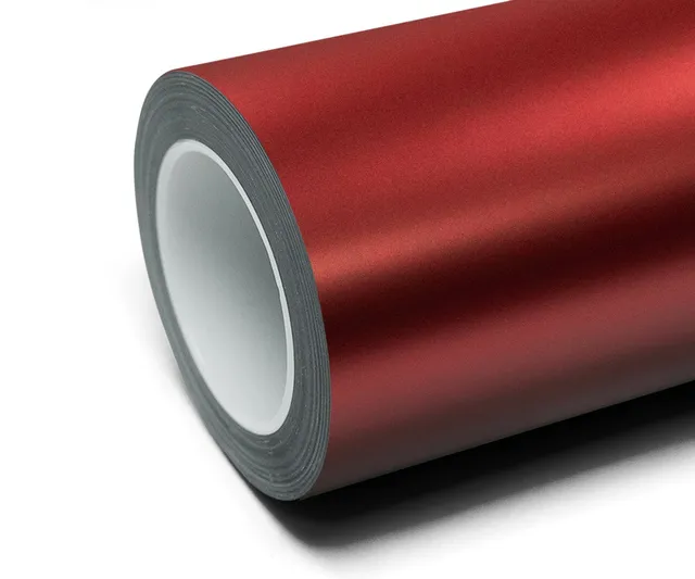 Texture du film Frozen Satin Aluminum Red