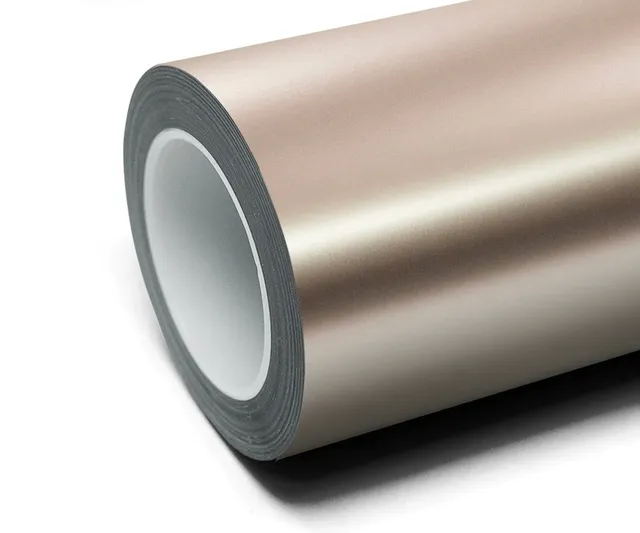 Texture du film Frozen Satin Liquid Metallic Champagne