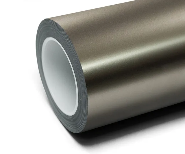Texture du film Frozen Satin Metallic Aluminum Grey