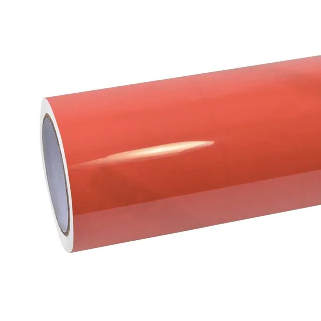Texture du film Glossy Coral Orange