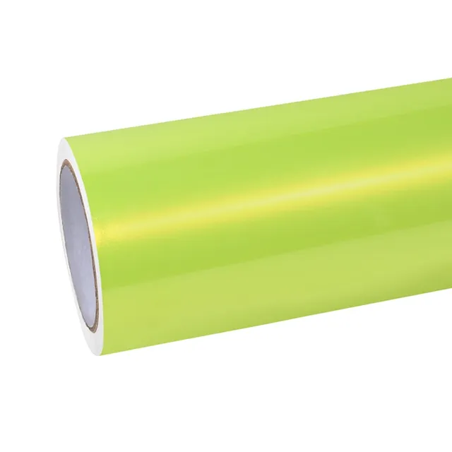 Texture du film Matte Pure Metal Fluorescent Yellow